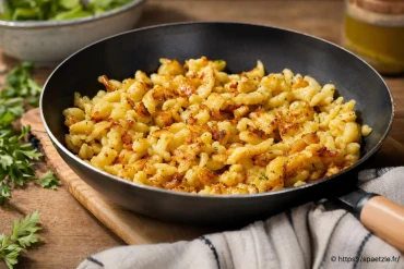Spaetzle à poêler pour une texture croustillante et savoureuse