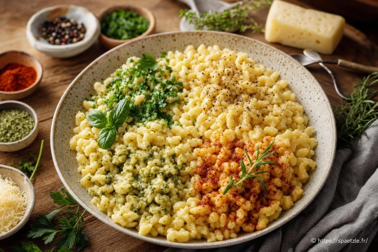 Comment twister les spaetzles avec des herbes et épices ?