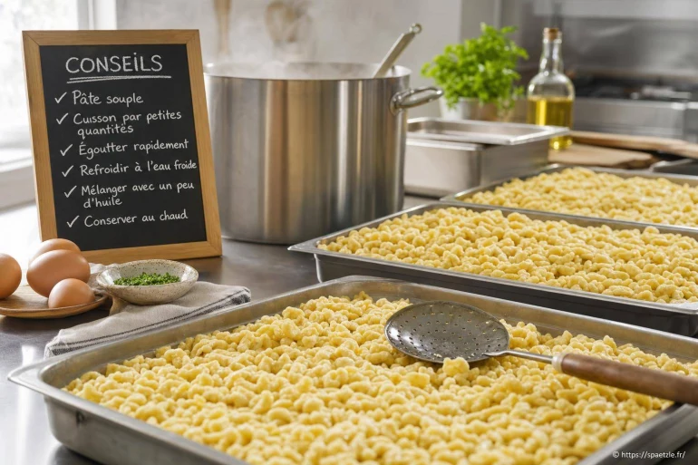 Conseils pour préparer des spaetzles en grande quantité