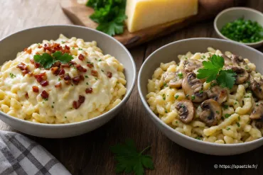 Sauces crémeuses ou légères : que choisir pour accompagner vos spaetzles ?