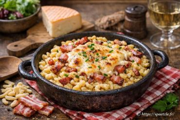 Spaetzle au munster et lardons : recette alsacienne traditionnelle