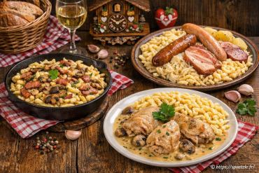 Les meilleurs plats traditionnels à base de spätzles en Alsace