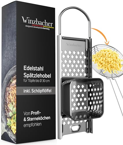 Winzbacher Râpe à spätzle en acier inoxydable + louche [pot 