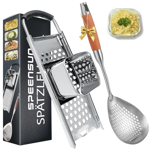 SPEENSUN Râpe à spätzle en acier inoxydable + louche